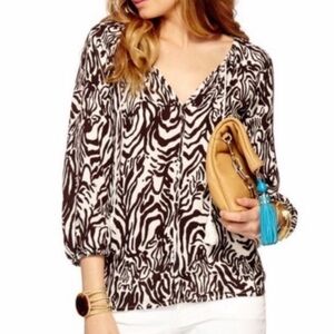 Lily Pulitzer Eleni Top Zebra Print